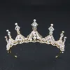 Barokowe perły kryształowe korony ślubne opaski do włosów złoto tiary ślubne opaski ślubne diadem królowa korona tiara