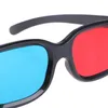 Анаглифические 3D-очки с черной оправой, красные, синие, голубые, универсальные 0,2 мм для фильмов, игр, DVD