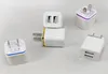 2 USB wall charger metal dual USB wall charger 2.1A AC USB power adapter for Samsung/iPhone/HTC/Android Phones