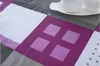 Hochwertige violette PVC-Tischdecke aus Kunststoff, wasserfest, Öl-Esstischdecke, bedruckte Kaffee-Tischdecke