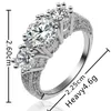 Classic Women's Jewelry Engagement Gift White Sapphire Fashion Wedding Ring