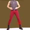 Stylowe Metroseksualne Seksowne Męskie Dżinsy Dżinsy Nogi Nogi Włosy Stylista Niski Talia Grubość Zwyczajne Slim Spodnie Fad Buty Spodnie