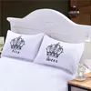 2 pezzi Royal Crown casa Pillow Case Regina e King Designer Pillow Covers Decorativi Cuscino Coppia Shams per regalo