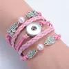 Fashion NOOSA Chunk Bracelet Mix Styles Infinity Cross Owl 18mm Ginger Snap Button Charms Bracelet Interchangeable Snaps Jewelry