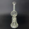 7Inches Glass Bongs Double Recycler Hookahs Chamber Percolator 14MM Female Joint Water Pipes 4mm Thinkness Inline Perc Dab Oil Rigs with Bowl WP143