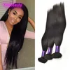 Peruvian Unprocessed Remy Human Hair 3 Bundles Natural Color Silky Straight 10A Remy Hair Extensions Weaves 10-30inch