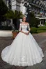 A Line Lussano Lace Dresses Applique Off Shoulder Court Train Bridal Gowns Wedding Party Dress Vestido De Novia pplique