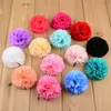 Hairjewelry 40 kleuren cirkelvormige chiffon hoofdtooi bloemen hoofd ornamenten baby diy handwerk haaraccessoires t3c0006