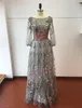 Modern Uzun Kollu Gelinlik Modelleri 2020 Moda Çiçek Nakış A-line Şeffaf Abiye Örgün Parti törenlerinde Ucuz Pageant Elbise Çin