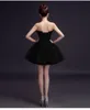 Black Mini Short Tulle Party Dresses Pretty Strapleless Beading Laceup Back Short Homecoming Dress Sweet 16 Dresses6640310