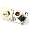 N Female 4 Holes Panel Mount Solder Cup Post Plug Connector RF Coax Coaxial Adapter N Type Female Jack Connector