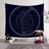 utrymme konstellation tapestry måne stjärna hängande väggkonst svart tenture väggmålning dekoration polyester mattan visa bit