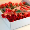 Artificial Single Rose Flower Mors 'Day Carnation Valentine's Day Festival Gift Business Promotion Anniversary Christmas Gift Opening Event