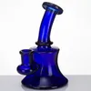 Gekleurde glazen banger hanger glas waterpijpen 14mm vrouwelijke kam perc blauwe mini pijp wax olie rigs kleine bubbler hookahs beker 942