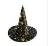 Halloween-heks Puntd Cap Kostuums Party Decoratie Hoeden Heks Wizard Star Hoeden voor Kinderen Dames Groothandel Feestartikelen