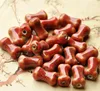 50 pcs 18mm*10mm , hole size about 1.5mm Bone Shape Porcelain Beads,mixed color round flat shape,ceramic DIY loose beads jewelry finding