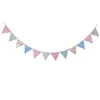 12pcs Banner Flags 2.8-3.2m Lace Pennant Bunting Banner Triangle Shape Hanging Party Wedding Christmas Decor Banners String Flags HH7-1288