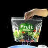 Fruits transparents frais gardant des sacs d'emballage fermeture à glissière debout sac grand paquet de poche en plastique en gros QW8788