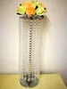 Tall 70cm fer stand fleur vase en cristal centres de table de table de mariage fleur bougie titulaire fête événement faveurs T-stage route plomb