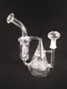 H: 20CM Ultimo design Piramide Bong in vetro Due funzioni HoneycombTornado Percolatore Spring Pipes Recycler Bubbler Oil Rigs Tubi d'acqua Fumo