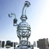 Faberge Egg Glass Bong Showerhead Percolator Recycler Oil Dab Rigs Swiss Perc Water Pipe Recycler Bongs 14mm Female Joint with Bowl