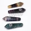 DHL Naturel Coloré Fluorite Quartz Cristal Baguette Point Gratuit Fumer Pipes Pipes Naturelles Pierre Tabac 101mm