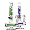 Glass Bong Double Recycler Bongs Dab Rigs Turbine Swiss Showerhead Perc Fab Egg Condenser Coil Freezable Dab Oil Rigs Beaker Bong With Bowl