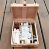 HBX-11 Draagbare Beukenschets Box met Ezel 36 27 11.5cm Houten Kleur Kunst Ambachten Geschenken