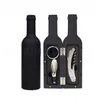 Set di apribottiglie per bottiglia di vino 3 pezzi 5 pezzi Supporto a forma di bottiglia Apribottiglie Tappo versatore Kit Accessori Strumenti per vino OOA5315