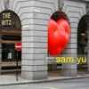 Accept customized inflatable hearts with Led lights Valentine's Day nightclub decoration