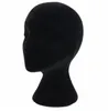 28 cm Höhe Weibliche Schaum Mannequin Manikin Kopf Modell Kopf Form Perücken Haar Brille Hut Display Ständer Schwarz