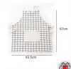 Avental de tecido de algodão à prova de óleo avental limpo cozinha roupas de trabalho padaria meia avental / grade branca
