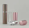 Perfume Bottle 5ml Aluminium Anodized Compact Perfume Aftershave Atomiser Atomizer fragrance Glass Scent-Bottle Mixed color SN302