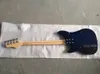 Hele nieuwe aankomst aanpassen 5 string elektrische bass gitaar actief 2 pickups in blauw 1412251098455