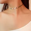 Collana a catena fatta a mano con girocolli a strati in oro delicato da donna con trasporto di goccia all'ingrosso a buon mercato di perle artificiali