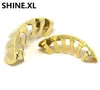 New Custom Fit 14k Gold Plated Hip Hop Teeth Grillz Caps Top & Bottom Grill Set Halloween Party Body Jewelry2389