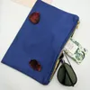 Borsa per il trucco in tela di cotone in stile 9 colori con zip dorata fodera dorata nero bianco crema grigio blu navy menta rosa rosa chiaro borsa da toilette241I