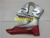 Custom Motorcycle Fairing Kit för Honda CBR900RR 919 98 99 CBR 900RR CBR900 1998 1999 ABS Röd Silver Fairings Set + Presenter HS12