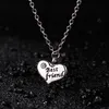 Best Friends Necklaces small peach hearts, Family Engraved Necklace