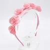 18pcs Bezel for Girls Hair Accessories Flower Headband Yarn Form Wreath Headdress Romantic Hairband Red Color Bridal Headwear FG011