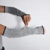 NUEVO Gris Corte de seguridad Mangas resistentes al calor Protector de brazo Brazalete de protección Guantes Protección de seguridad en el lugar de trabajo Un par