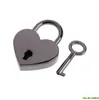 Serrure à clé de cadenas d'archaize de style antique vintage de forme de coeur avec la clé