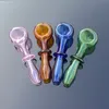 Mini tuyau à main 4 pouces en verre Pyrex, brûleur d'huile, cuillère en verre coloré, accessoires pour fumer du tabac, tuyaux barboteurs HSP02