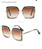 Metallverstärkungskatze Auge Sonnenbrille Frauen Modetöne UV400 Marke Big Frame Square Suns Designer Sonnenbrillen227n