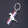 Car Auto 3 Color Oil Dropped Zinc Alloy Keychain Keyring Rob MUSTANG For Ford Mustang Colorful Logo On Both Sides3917665