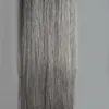 Silver Grey Hair Extensions Taśma w rozszerzeniach włosów ludzkich 12 "14" 16 "18" 20 "22" 24 "26" 100g 40 sztuk / zestaw 7A Szare przedłużanie włosów