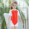 Dzieci Swimwear 2018 Najnowsze dziecięce dziecięce Chłopcy Swimsuit Dziecko Summer Sunscreen Stroje Kąpielowe Koszulka Krótki rękaw i Pant Costume Beachwear