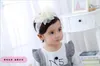 Baby lace Flower Hair band 2 color silkrope knitted elastic headband Head Bands9055388