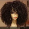 100% human afro kinky 3c 4a 180% 250% Density Lace Front Wig hd swiss Curly Hair for Black Women 18inch free ship diva1