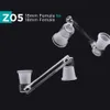 Lagerr￶kning Form Z drop -down -adapter 3.5 "Sex storlekar manliga till kvinnliga 10 mm/14mm/18mm glas rullgardinsoljerriggar adaptrar